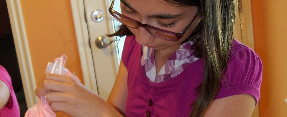 Girl Working on a Baking Project